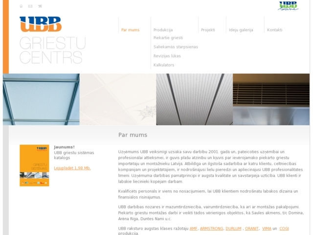 Griestu centrs salons, UBB, SIA